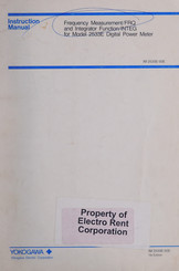 YOKOGAWA 2533E Instruction Manual