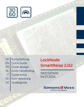 SimonsVoss LockNode SmartRelay G2 Quick Manual