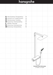 Hans Grohe Raindance Select Showerpipe 27134000 Instructions For Use/Assembly Instructions