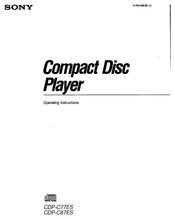 Sony CDP-C87ES Operating Instructions Manual