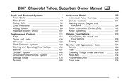 GM Chevrolet Tahoe 2007 Owner's Manual
