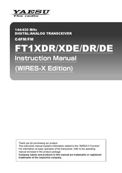 Yaesu FT1XDR Instruction Manual