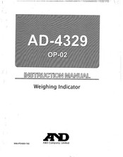 A&D AD-4329 Instruction Manual