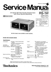 Technics RS-1W Service Manual