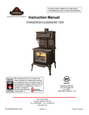 J. A. Roby FORGERON CUISINIERE TOR Instruction Manual