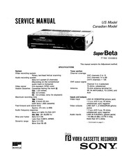 Sony Super Beta 711B2 Service Manual