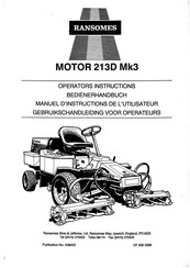 Ransomes MOTOR 213D Mk3 Operator Instructions Manual