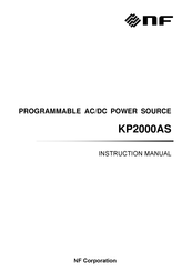 NF KP2000AS Instruction Manual