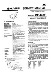 Sharp CE-140F Service Manual