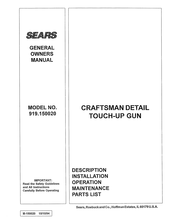 Sears 919.150020 General Owners Manual