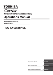 Toshiba Carrier RBC-AXU33UP-UL Operation Manual