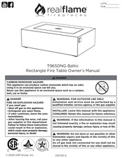 Real Flame Baltic T9650NG Owner's Manual