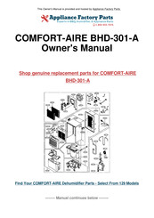 Heat Controller Comfort-Aire BHD-301-A Owner's Manual