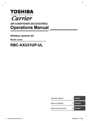 Toshiba Carrier RBC-AXU31UP-UL Operation Manual