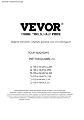 VEVOR CC-F03-N-YB-2PCS-2.5M User Manual