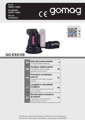 gomag 39092179982 Translation Of The Original Operating Instructions