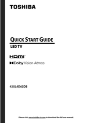 Toshiba 43UL4D63DB Quick Start Manual