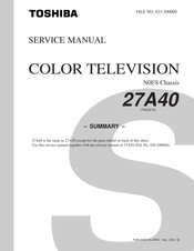 Toshiba 27A40 Service Manual