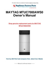 Maytag MTUC7000AWS0 Use & Care Manual
