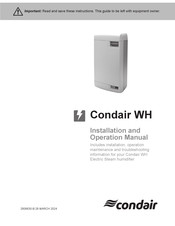 Condair WH-S Installation And Operation Manual