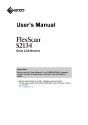 Eizo FlexScan S2134 User Manual
