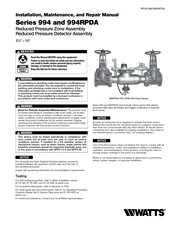 Watts 994 Series Operation, Installation, Maintenance And Repair Manual