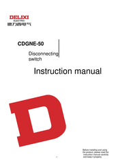 Delixi CDGNE-50H Instruction Manual