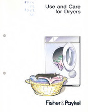 Fisher & Paykel AD53 Use And Care Manual