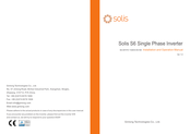 SOLIS S6-GR1P8K03-NV-ND Installation And Operation Manual