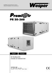 Wesper Premiair PR 40 Installation And Maintenance Manual