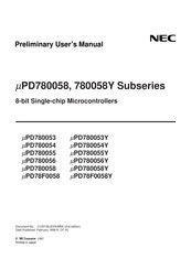 NEC mPD780058 Series Preliminary User's Manual