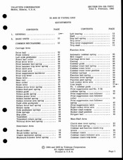 Teletype 32 Adjustments