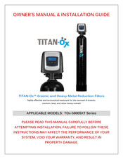 Home Plus TITAN-Ox TOx-5800SXT-13-54 Owner's Manual & Installation Manual