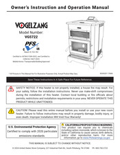 United States Stove Company VG5722 Owner’s Instruction And Operation Manual