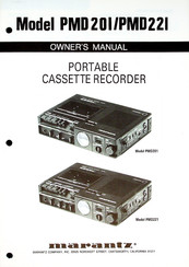 Marantz PMD201 Owner's Manual