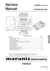 Marantz professional PMD660/N2B Service Manual