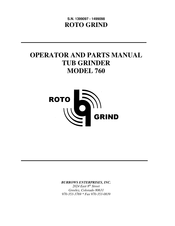 Burrows Enterprises ROTO GRIND 760 Operator And Parts Manual