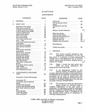 Teletype 33 Adjustments