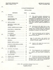 Teletype 33 Installation Manual