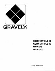 Gravely CONVERTIBLE 12 Owner's Manual