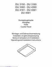 AEG DU 3150 Operating And Installation Instructions