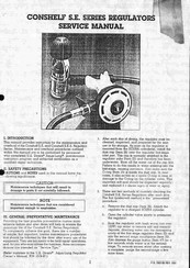 U.S. Divers CONSHELF S.E. Series Service Manual