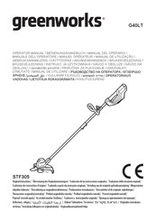 GreenWorks STF305 Operator's Manual