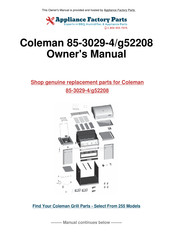 Coleman 85-3029-4/g52208 Owner's Manual