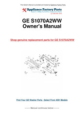 GE S1070 Owner's Manual