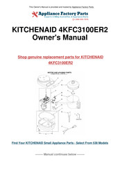 KitchenAid 4KFC3100ER2 Owner's Manual