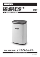 RHINO DH20L Operating Instructions Manual