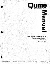 Qume CONNECTION CENTRONICS 1 Manual