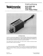Tektronix 1450 Series Instructions Manual