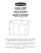 Rubbermaid 1T00 Assembly Instructions Manual